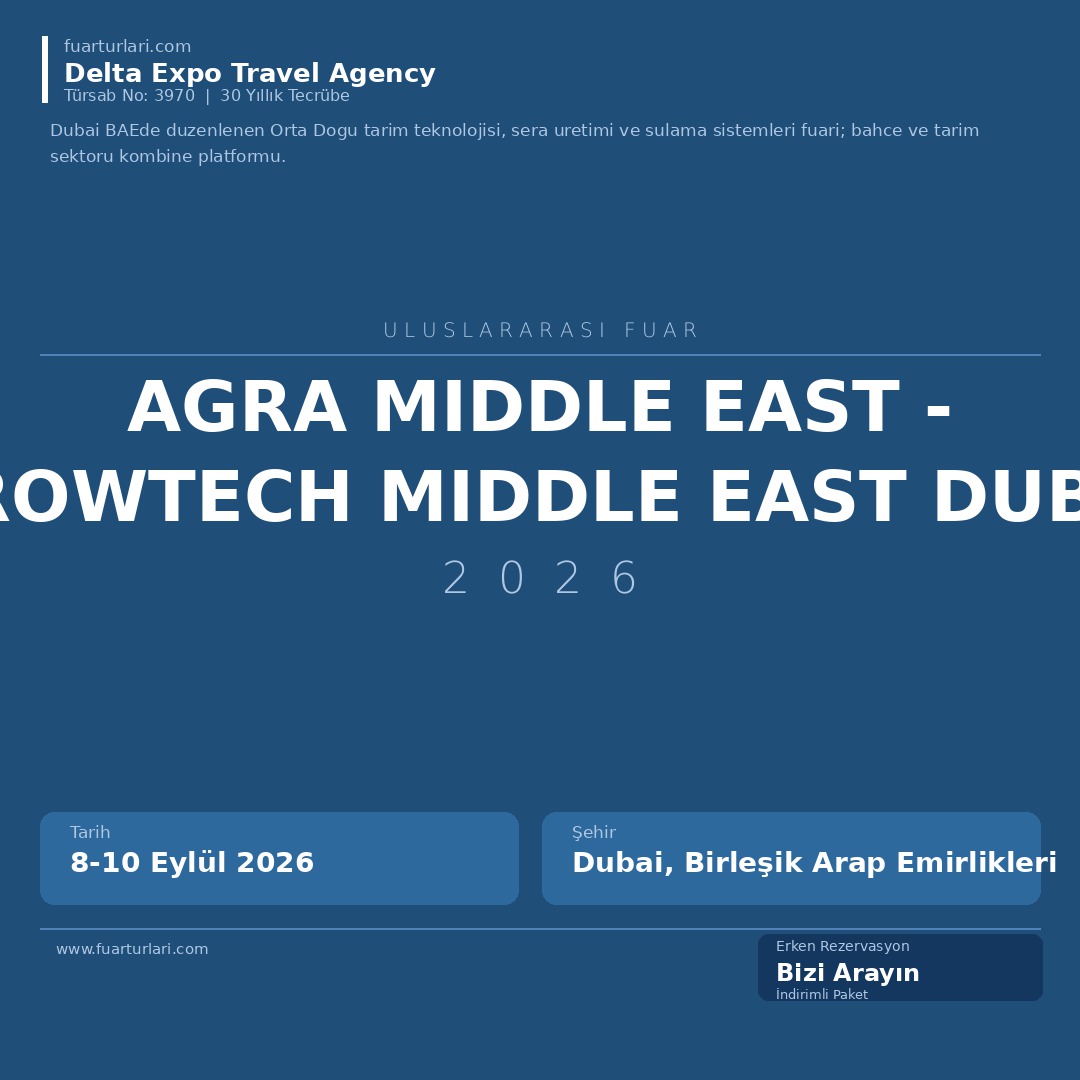 Agra Middle East - Growtech Middle East Dubai 2026