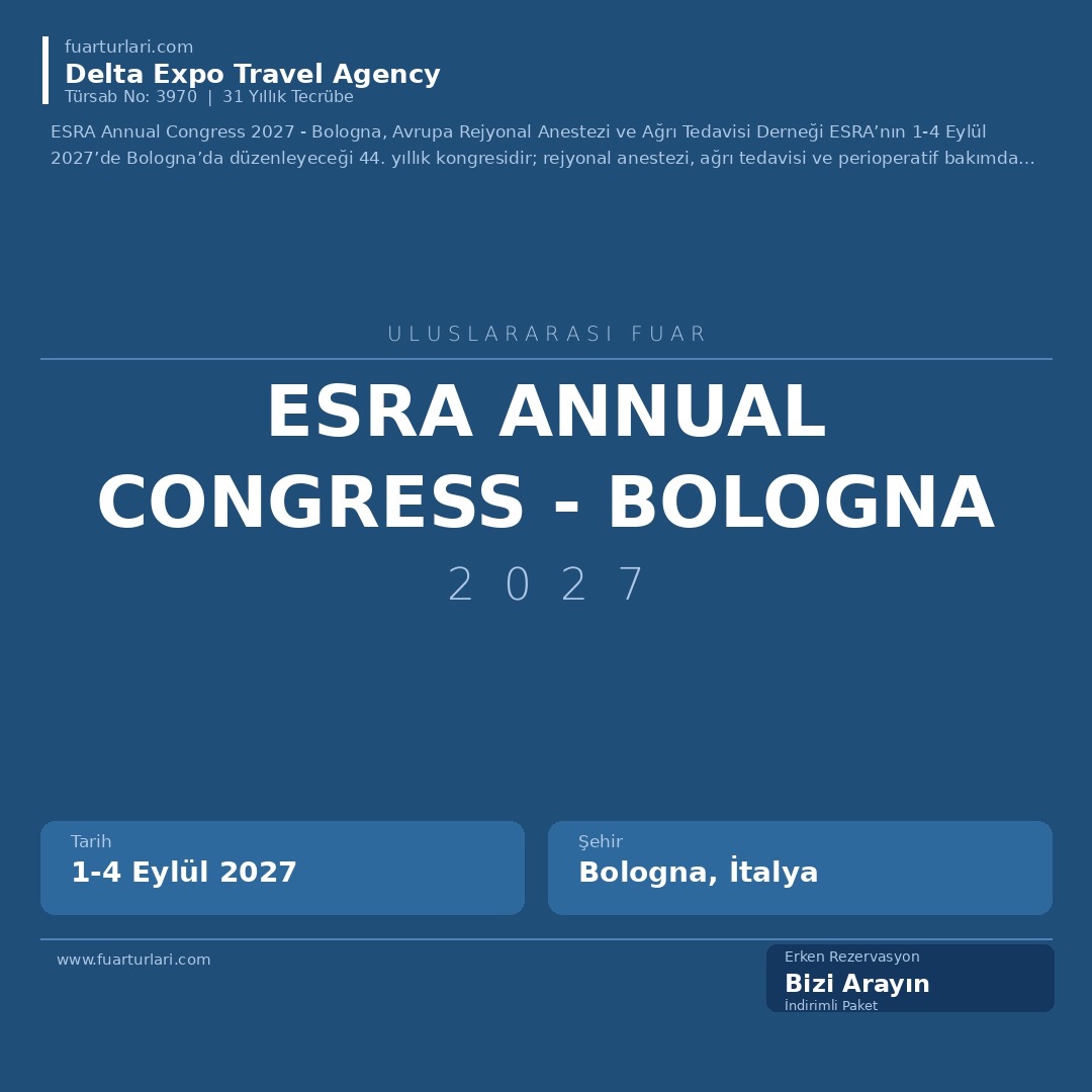 ESRA Annual Congress 2027 - Bologna