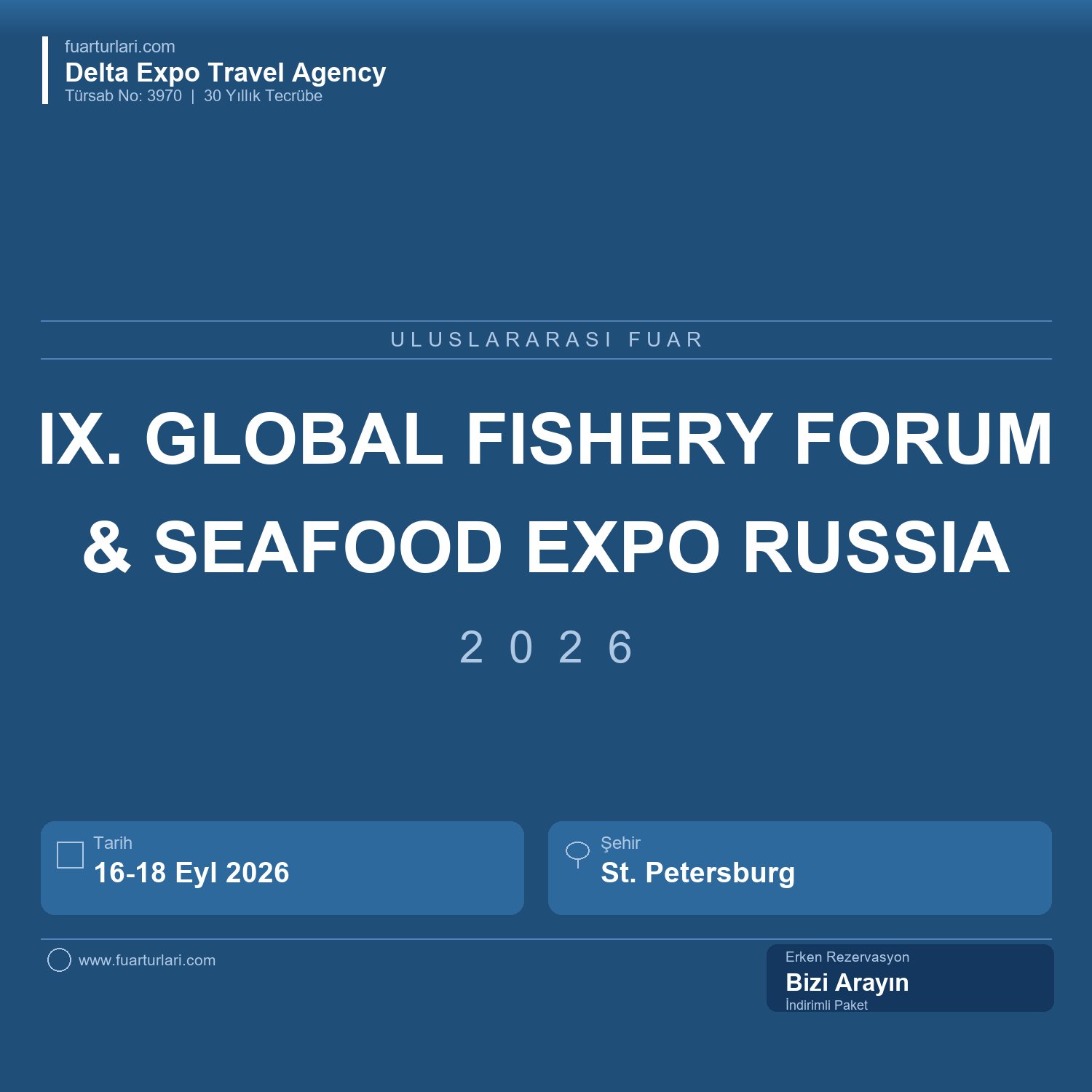 IX. Global Fishery Forum & Seafood Expo Russia 2026 - St. Petersburg