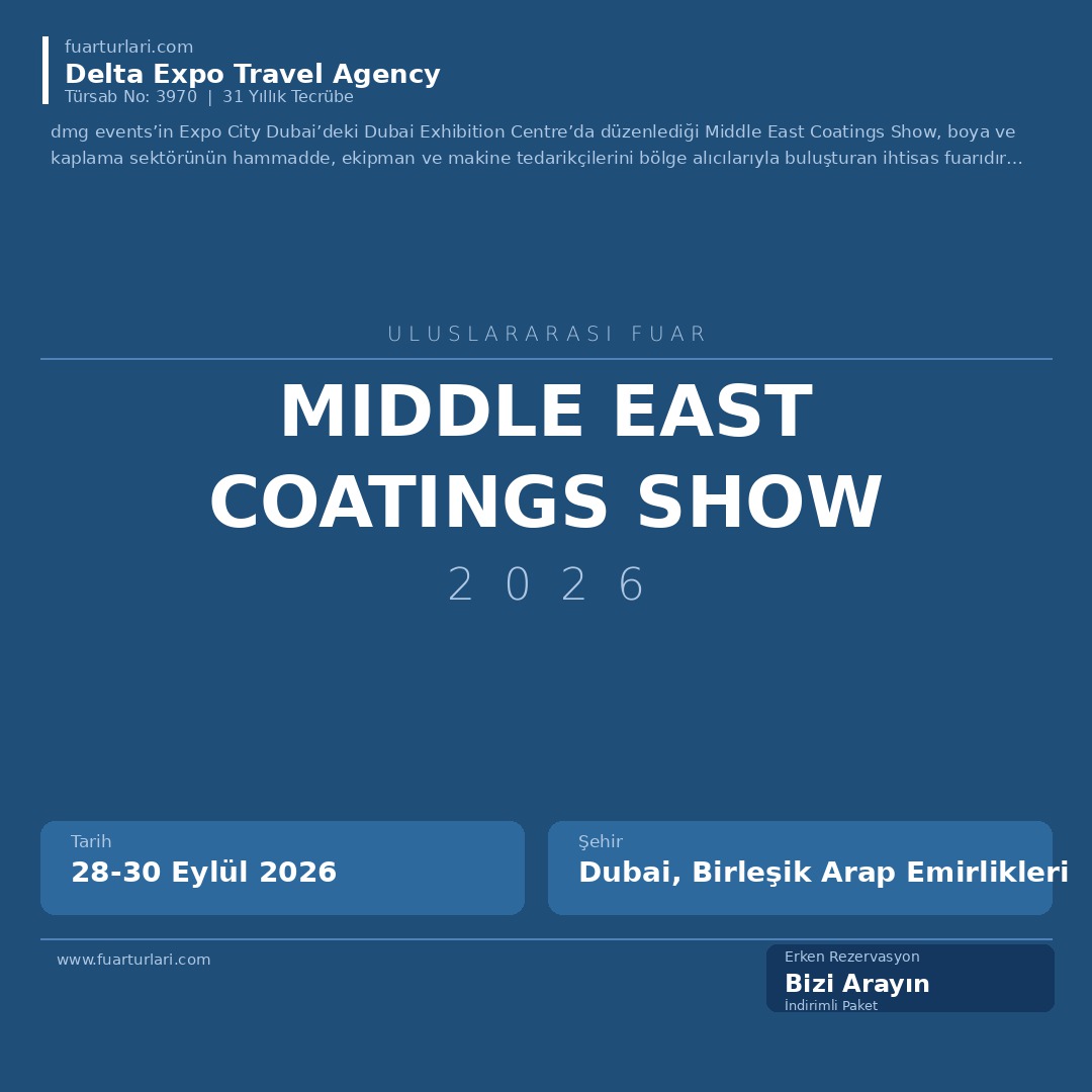 Middle East Coatings Show 2026