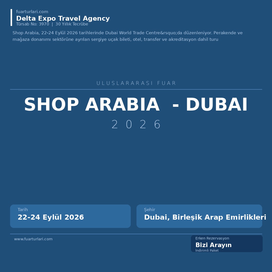 Shop Arabia 2026 - Dubai