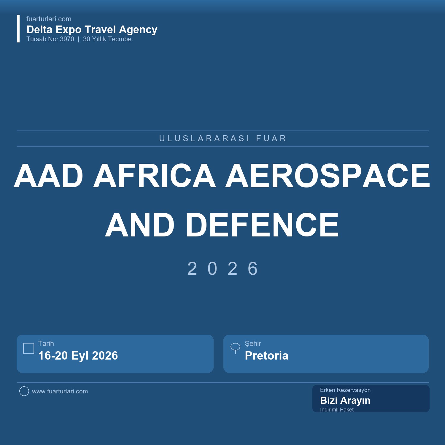 AAD Africa Aerospace and Defence 2026 - Pretoria - Fuar Salonu