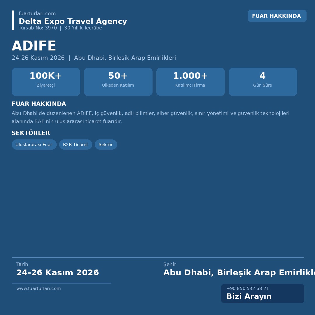 ADIFE 2026 - Fuar Salonu