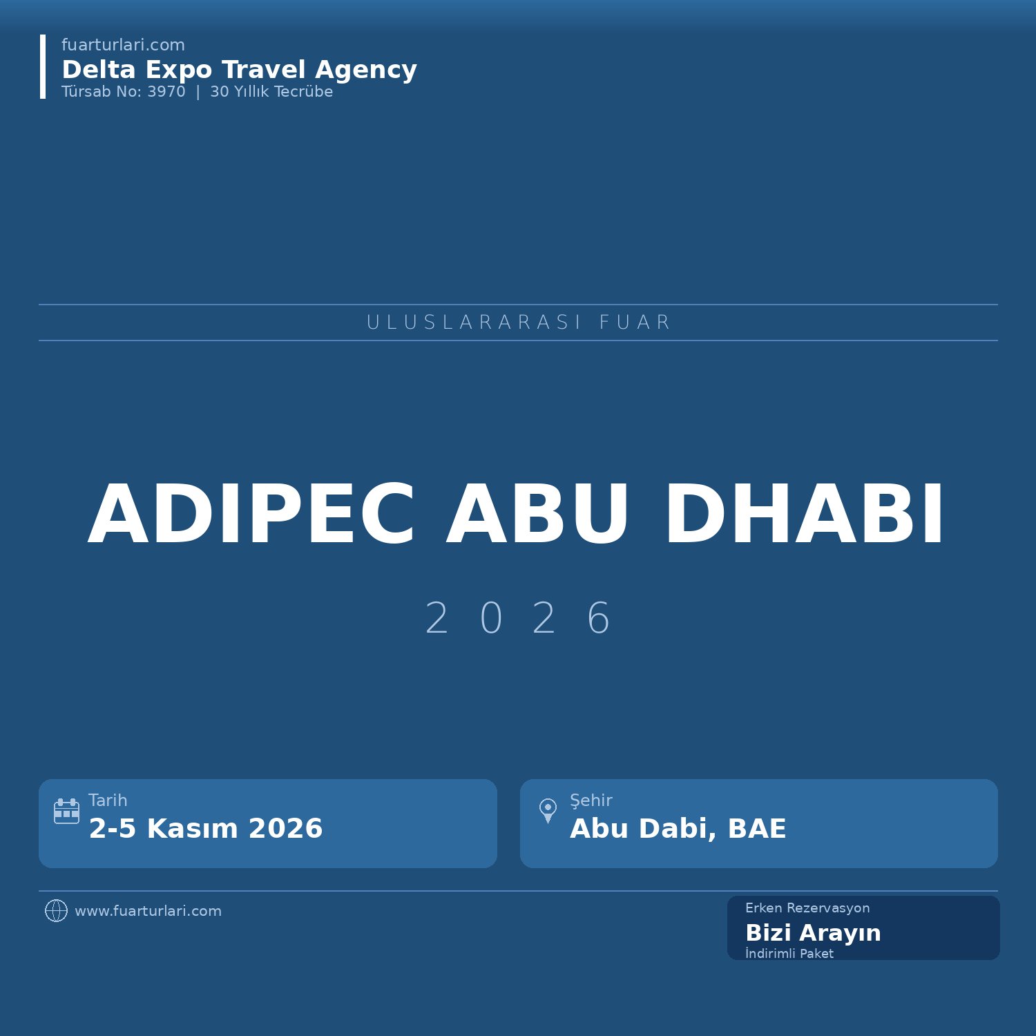 ADIPEC 2026 - Fuar Salonu