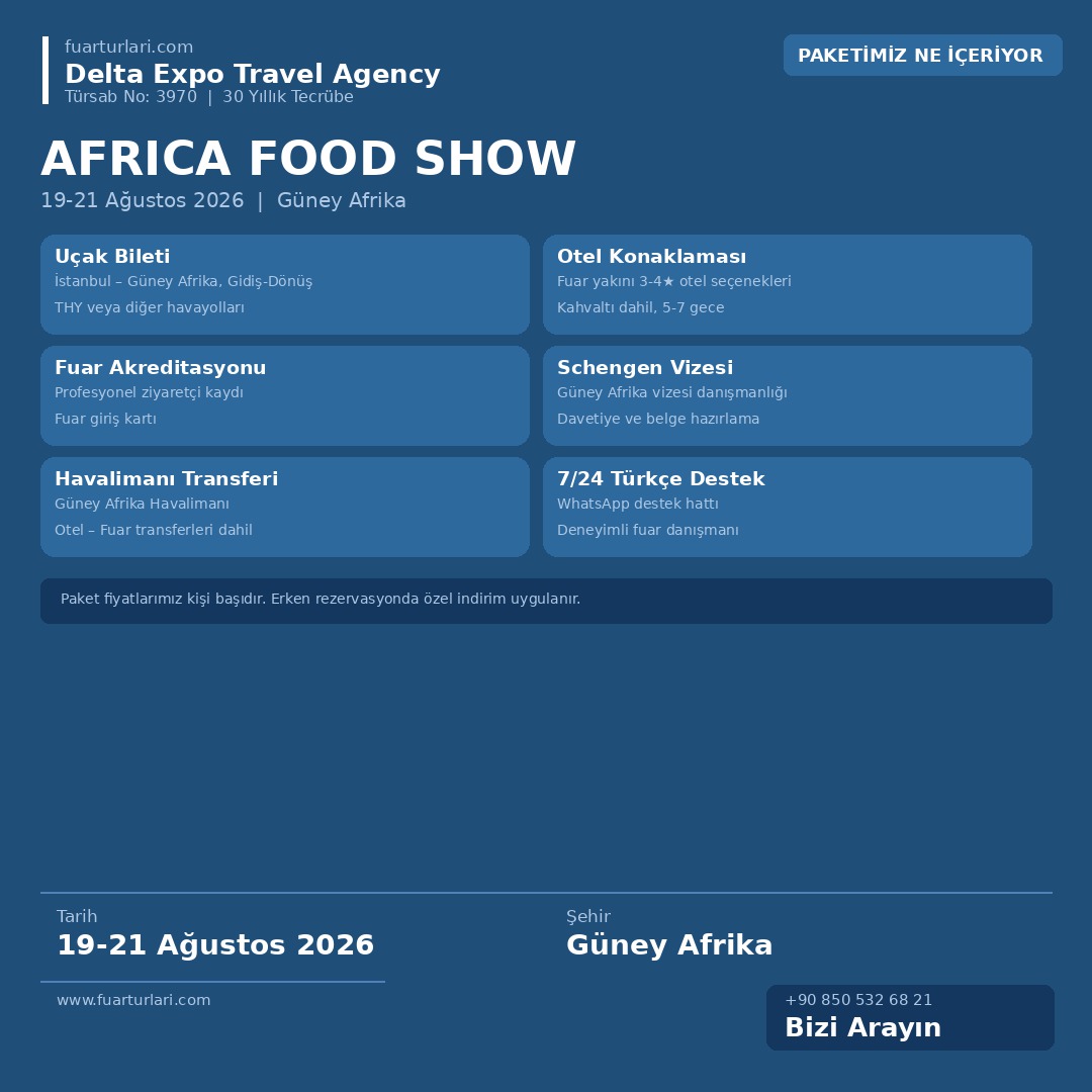 Africa Food Show 2026 - Fuar Salonu