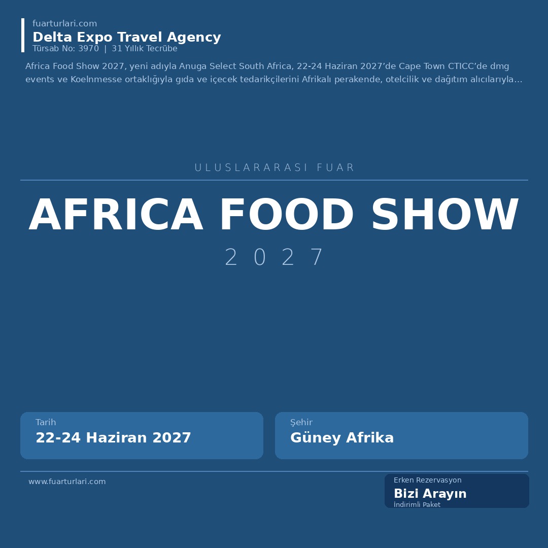 Africa Food Show 2027 - Fuar Salonu