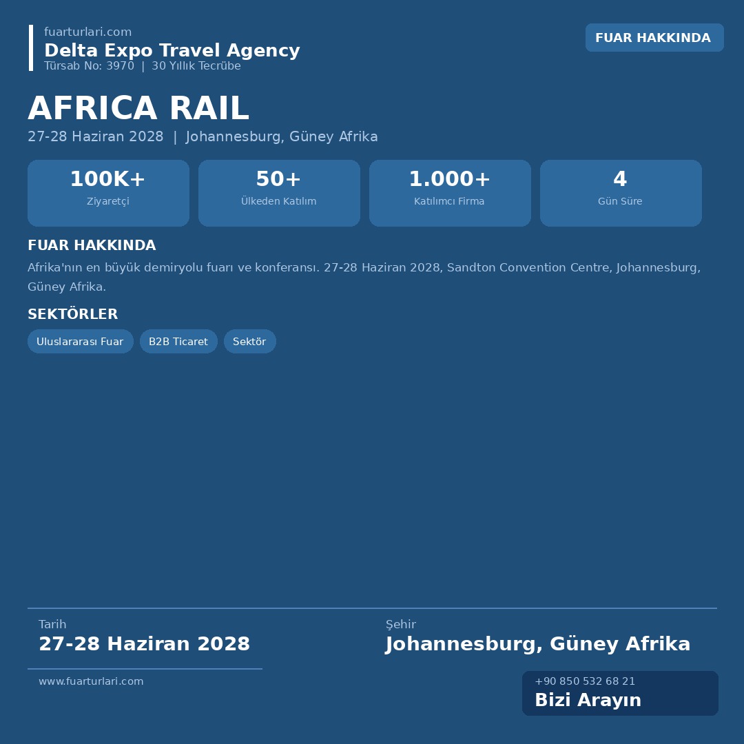Africa Rail 2028 - Fuar Salonu