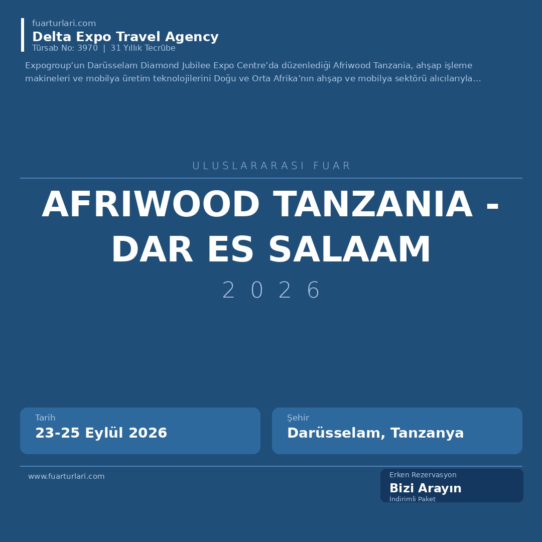 AfriWood Tanzania 2026 - Dar es Salaam - Fuar Salonu