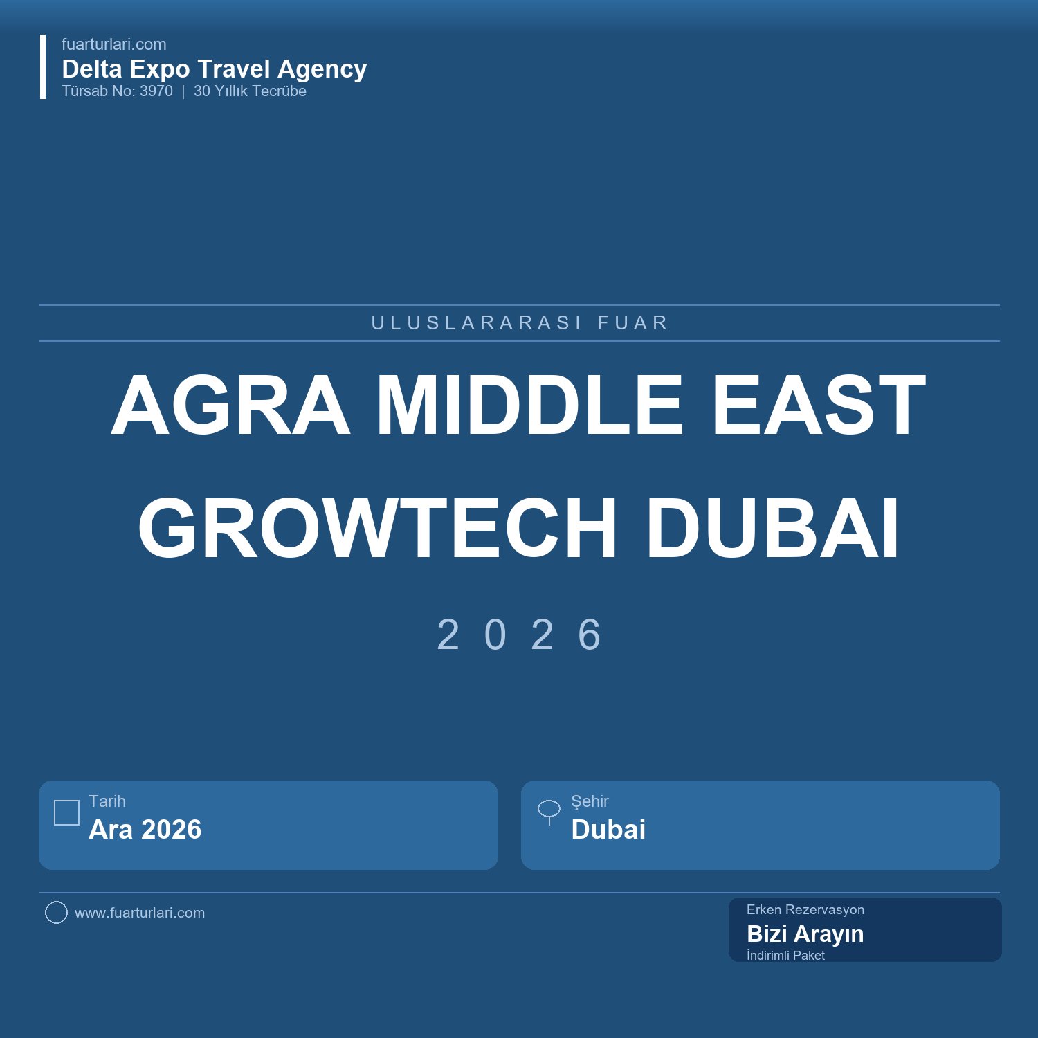 Agra Middle East - Growtech Middle East Dubai 2026 - Fuar Salonu