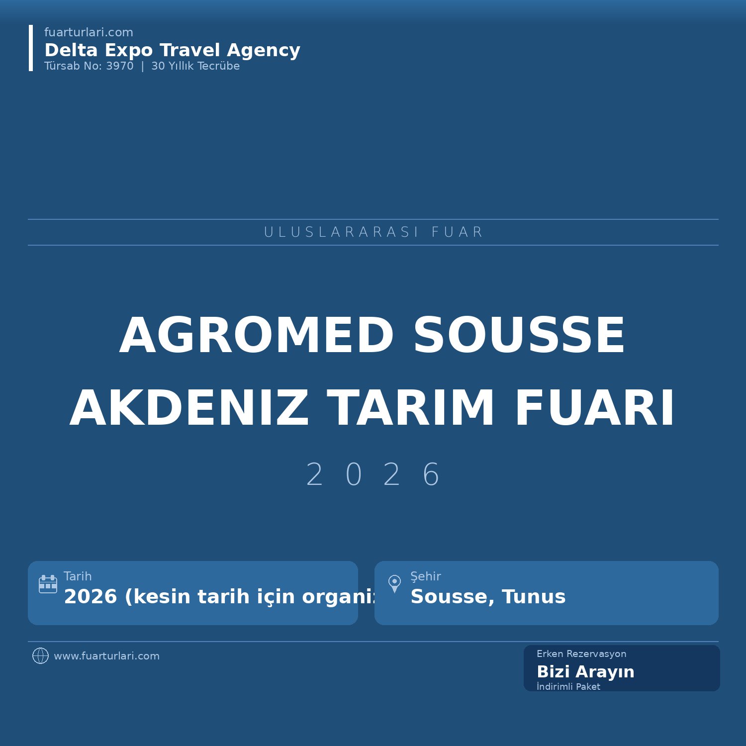 AGROMED 2026 — Sousse Akdeniz Tarım ve Gıda Fuarı - Fuar Salonu