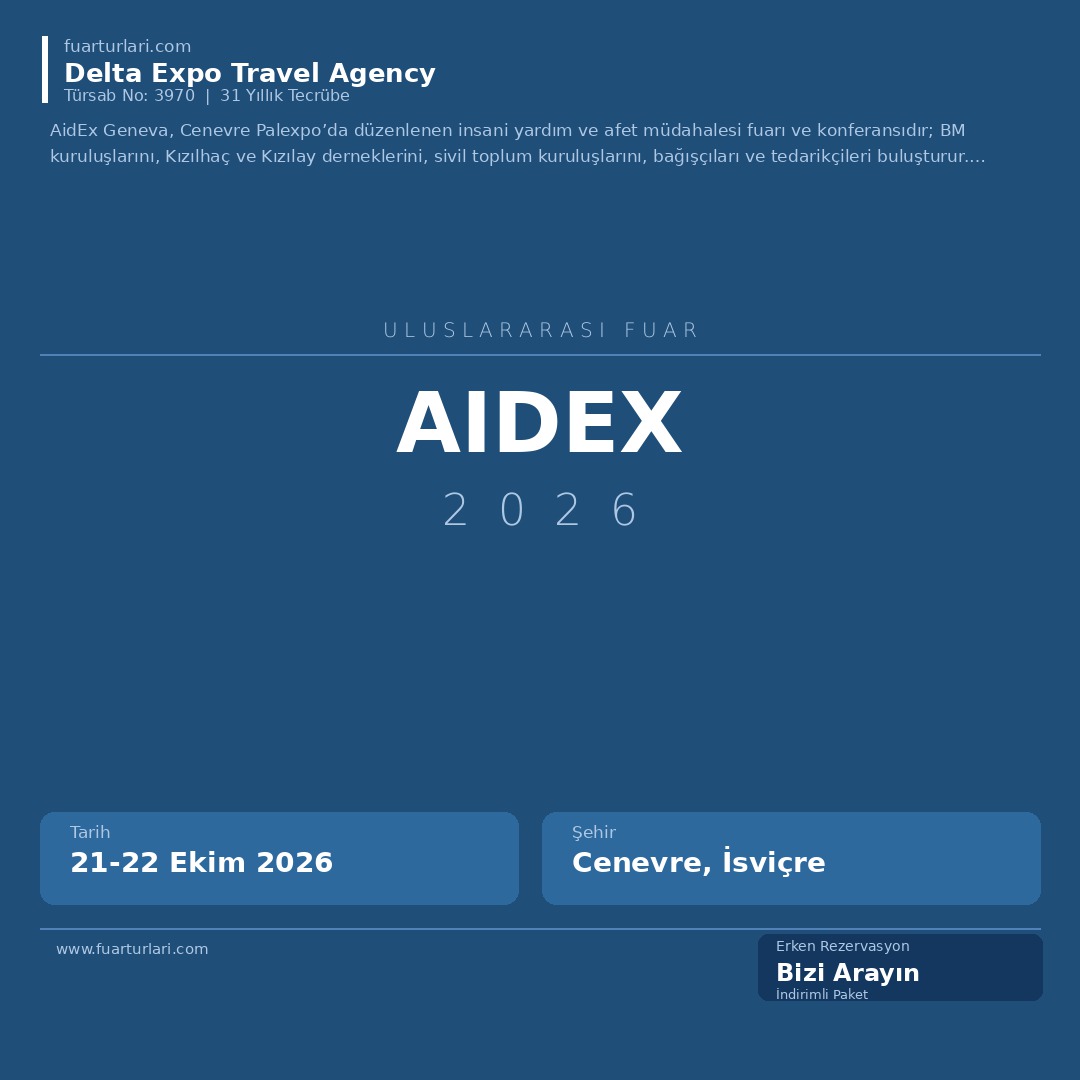AIDEX 2026 - Fuar Salonu