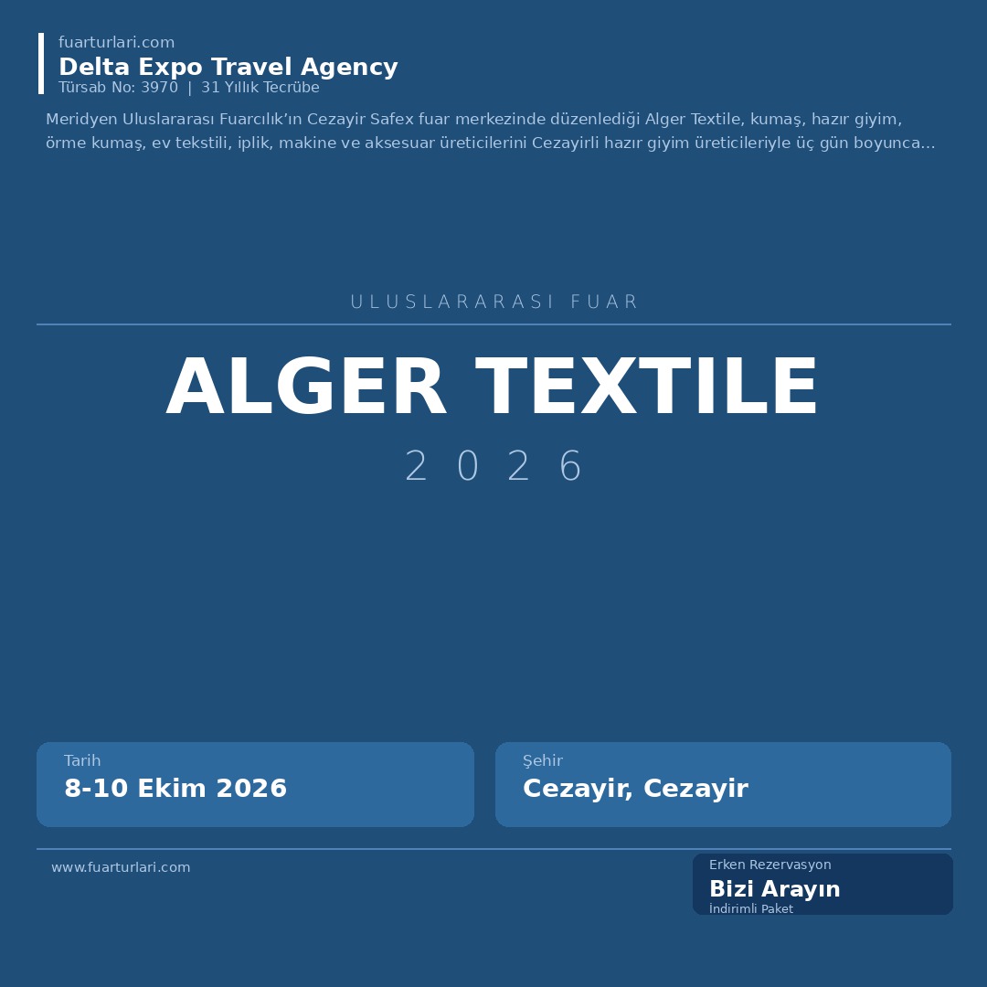 Alger Textile 2026 - Fuar Salonu