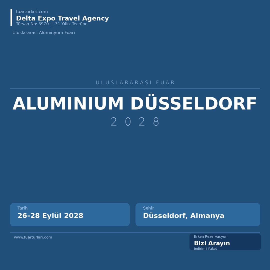 Aluminium Düsseldorf 2028 - Fuar Salonu