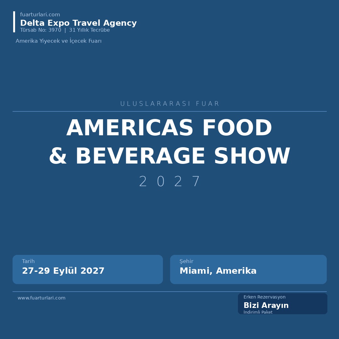 Americas Food & Beverage Show 2027 - Fuar Salonu
