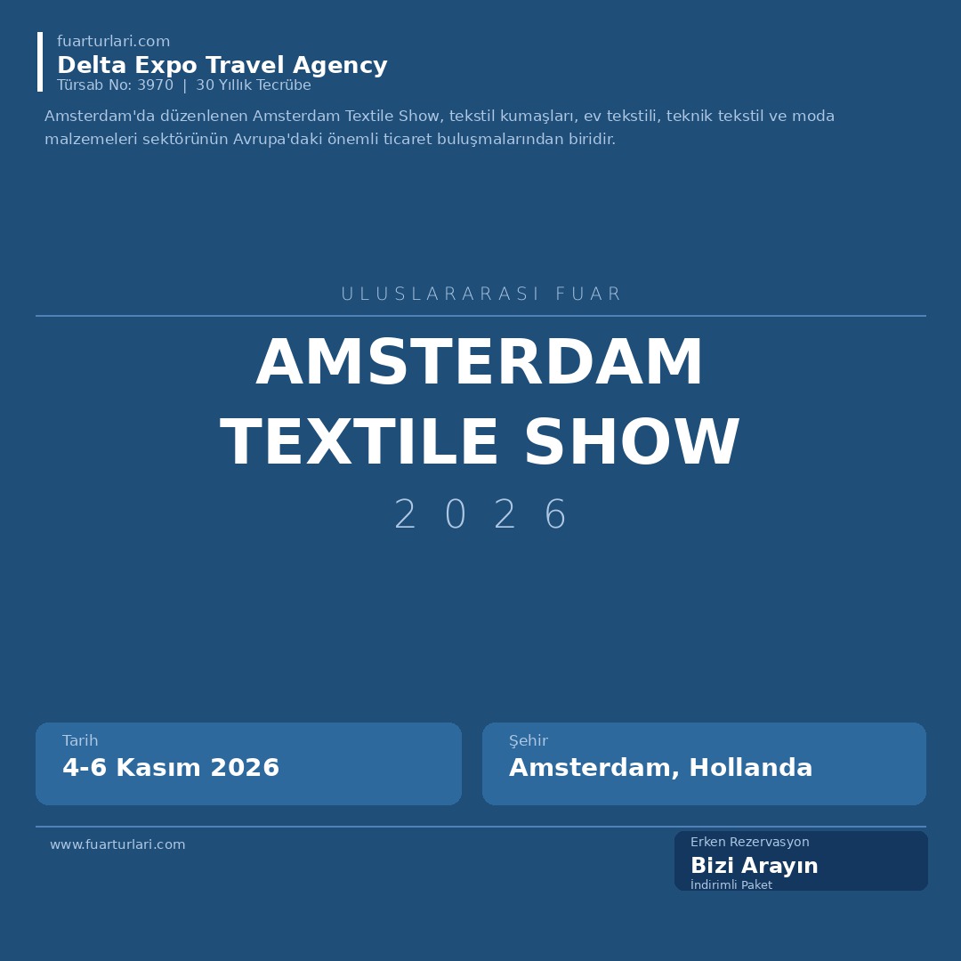 Amsterdam Textile Show 2026 - Fuar Salonu