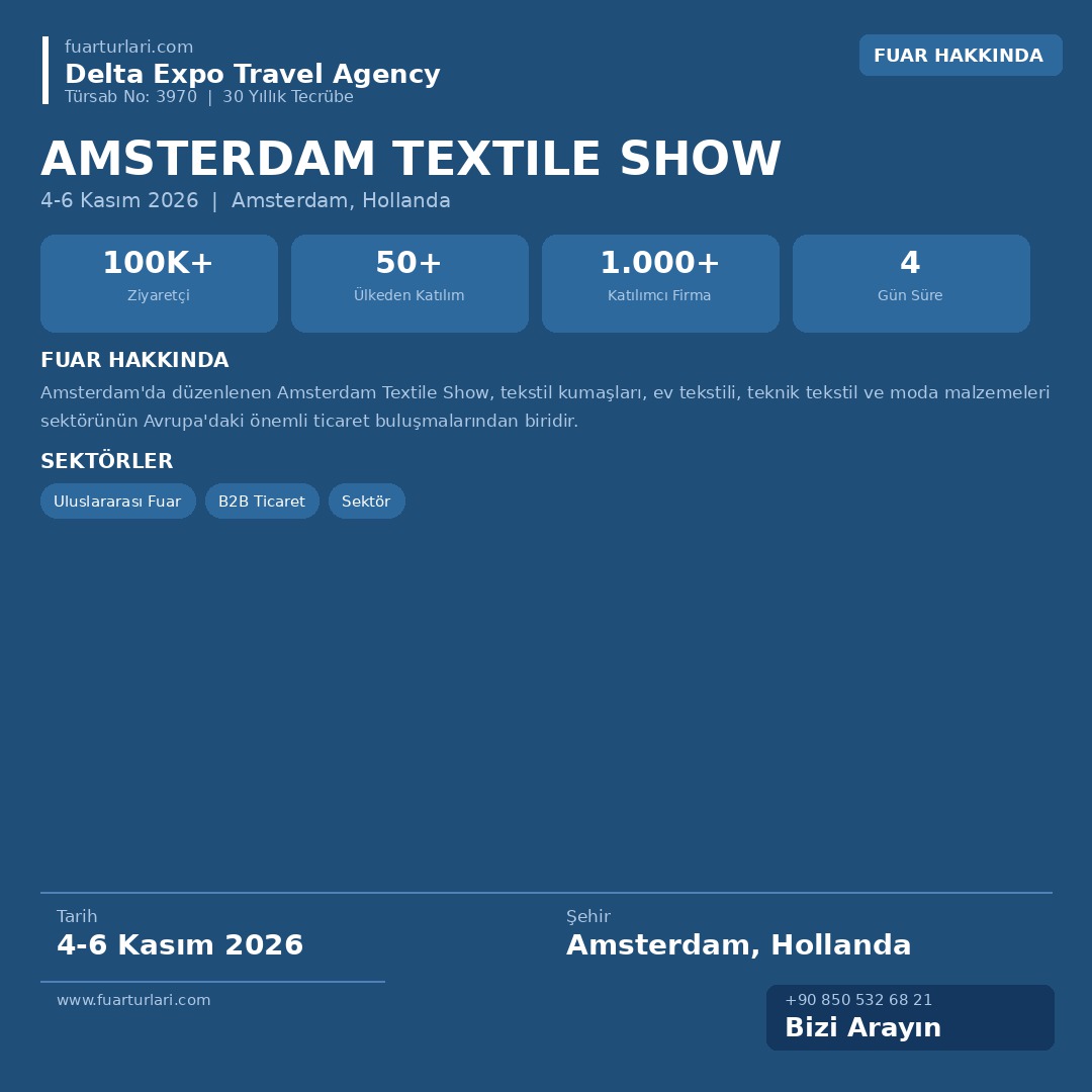 Amsterdam Textile Show 2026 - Fuar Salonu