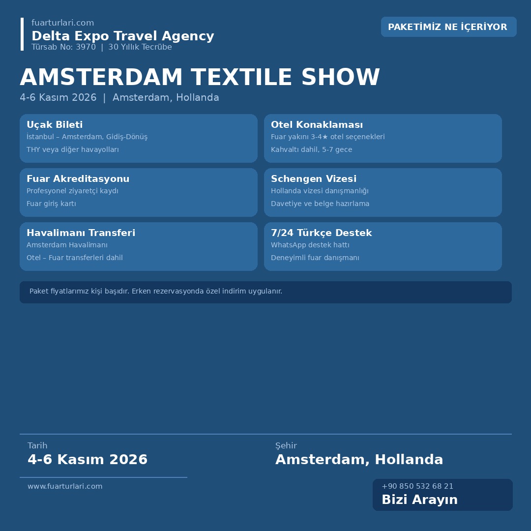 Amsterdam Textile Show 2026 - Fuar Salonu