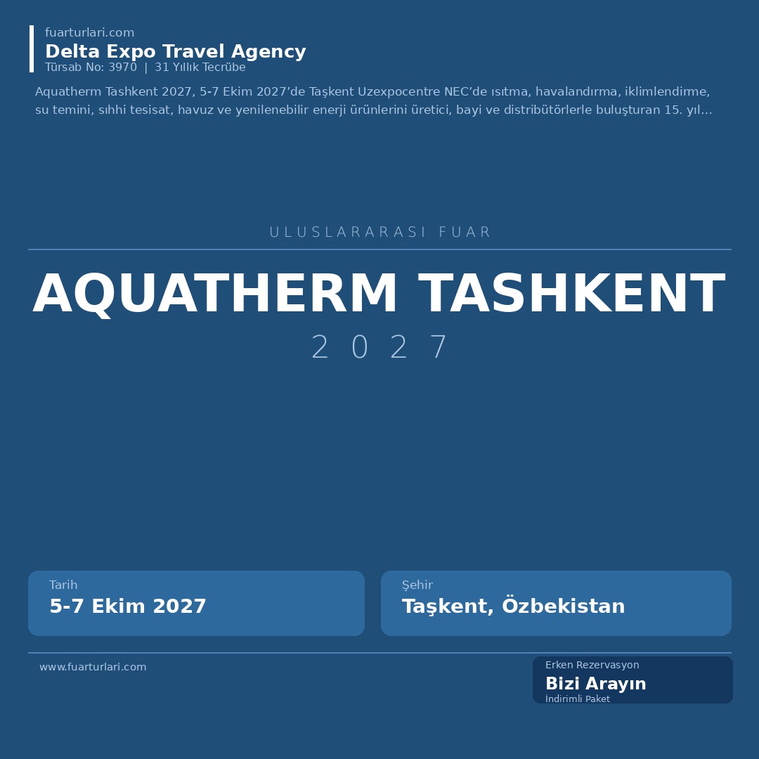 Aquatherm Tashkent 2027 - Fuar Salonu