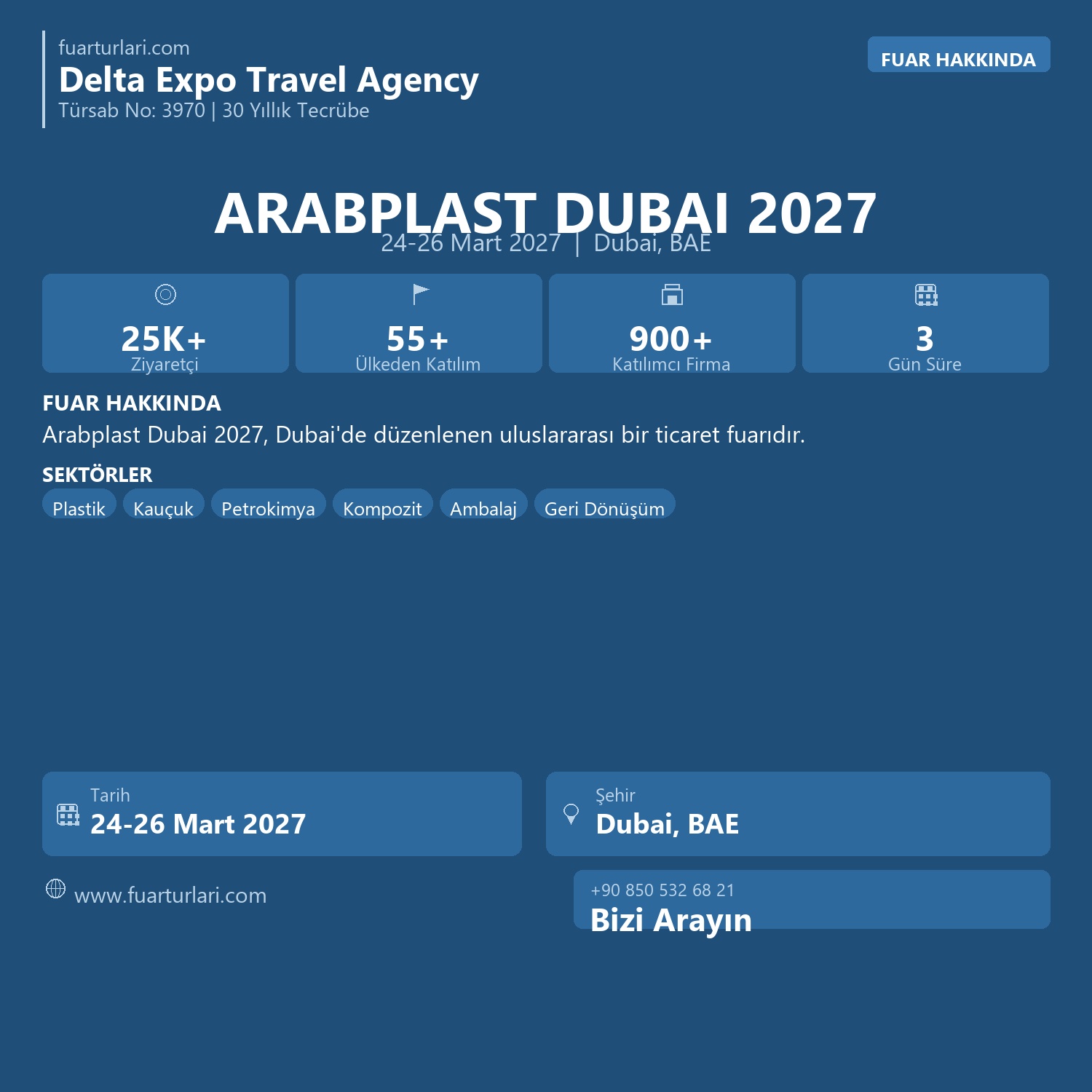 Arabplast Dubai 2027 - Fuar Salonu