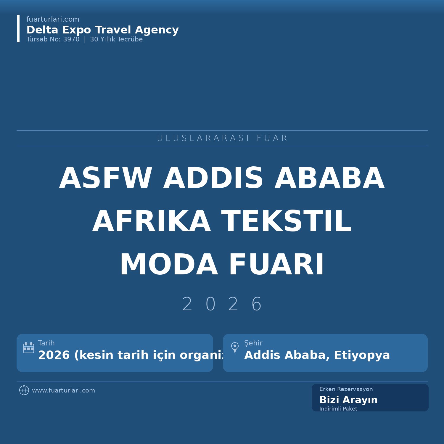 ASFW 2026 — Addis Ababa Afrika Tekstil ve Moda Fuarı - Fuar Salonu