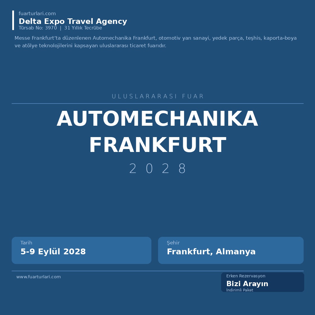 Automechanika Frankfurt 2028 - Fuar Salonu