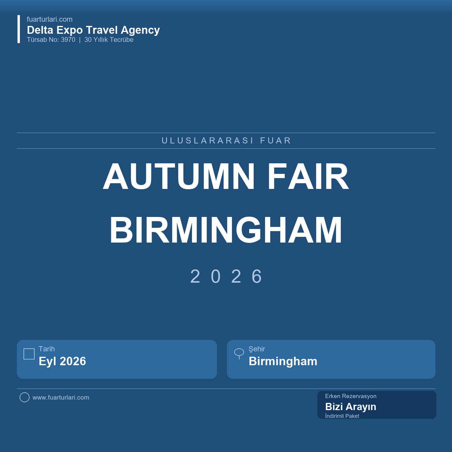 Autumn Fair Birmingham 2026 - Fuar Salonu