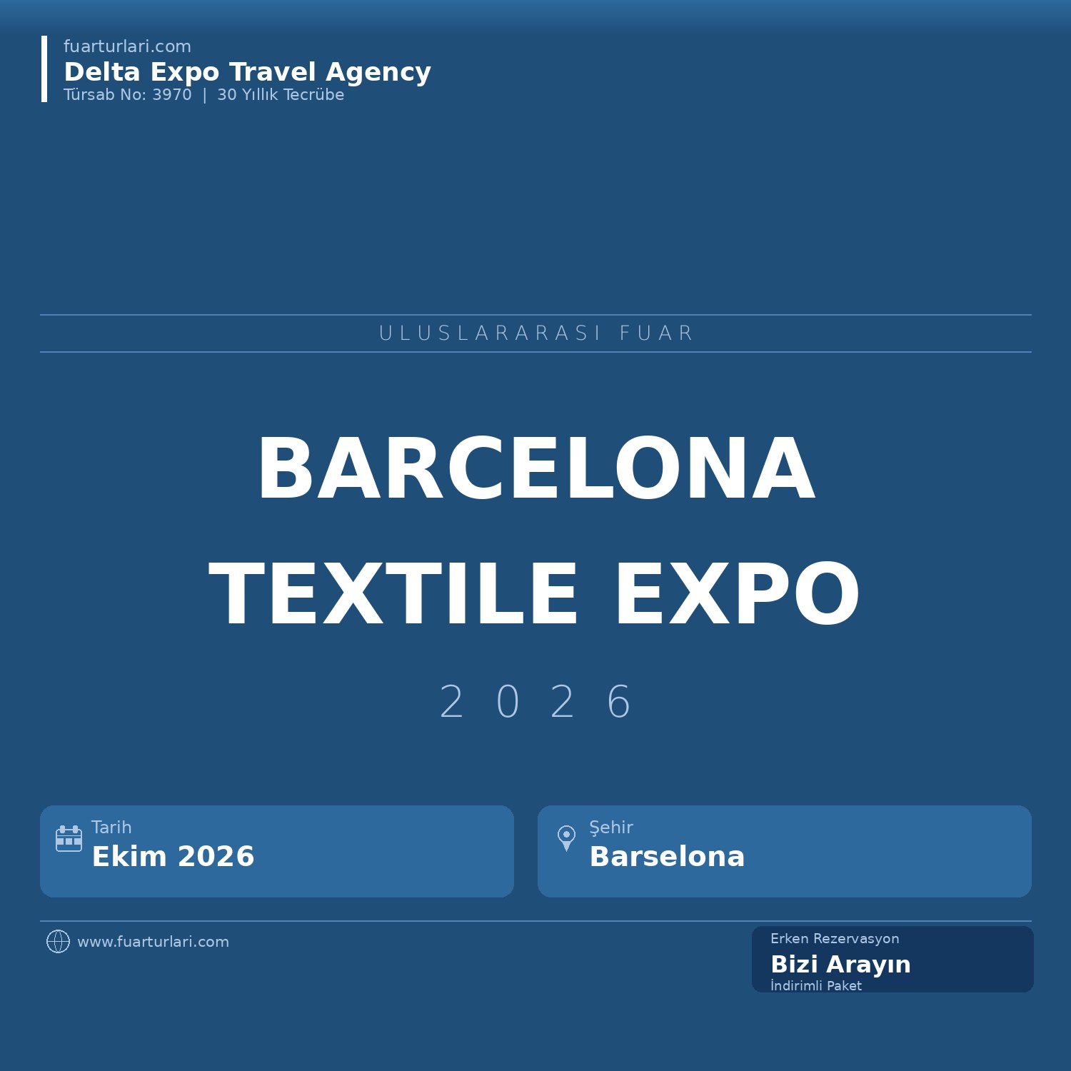 Barcelona Textile Expo 2026 - Fuar Salonu