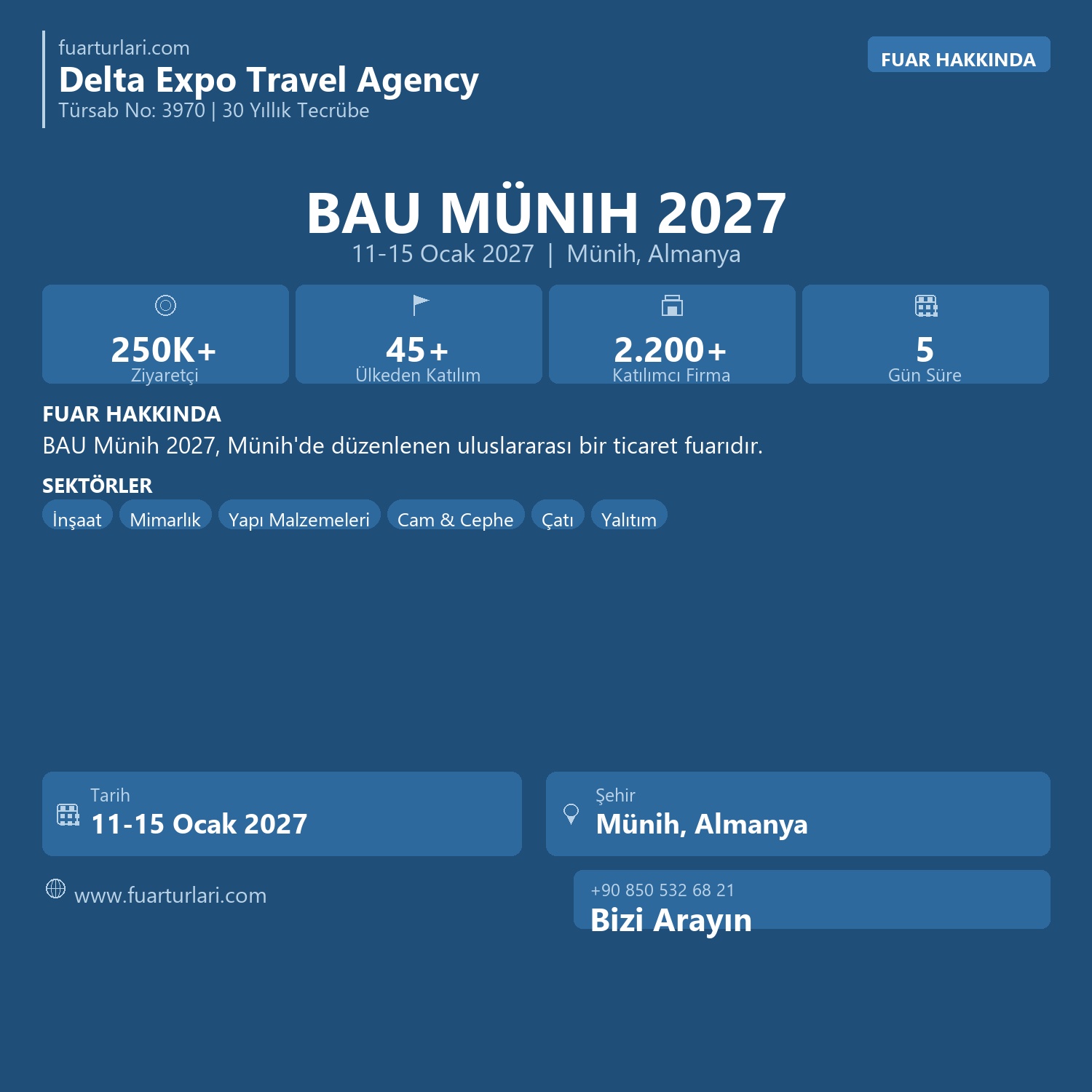 BAU Münih 2027 - Fuar Salonu