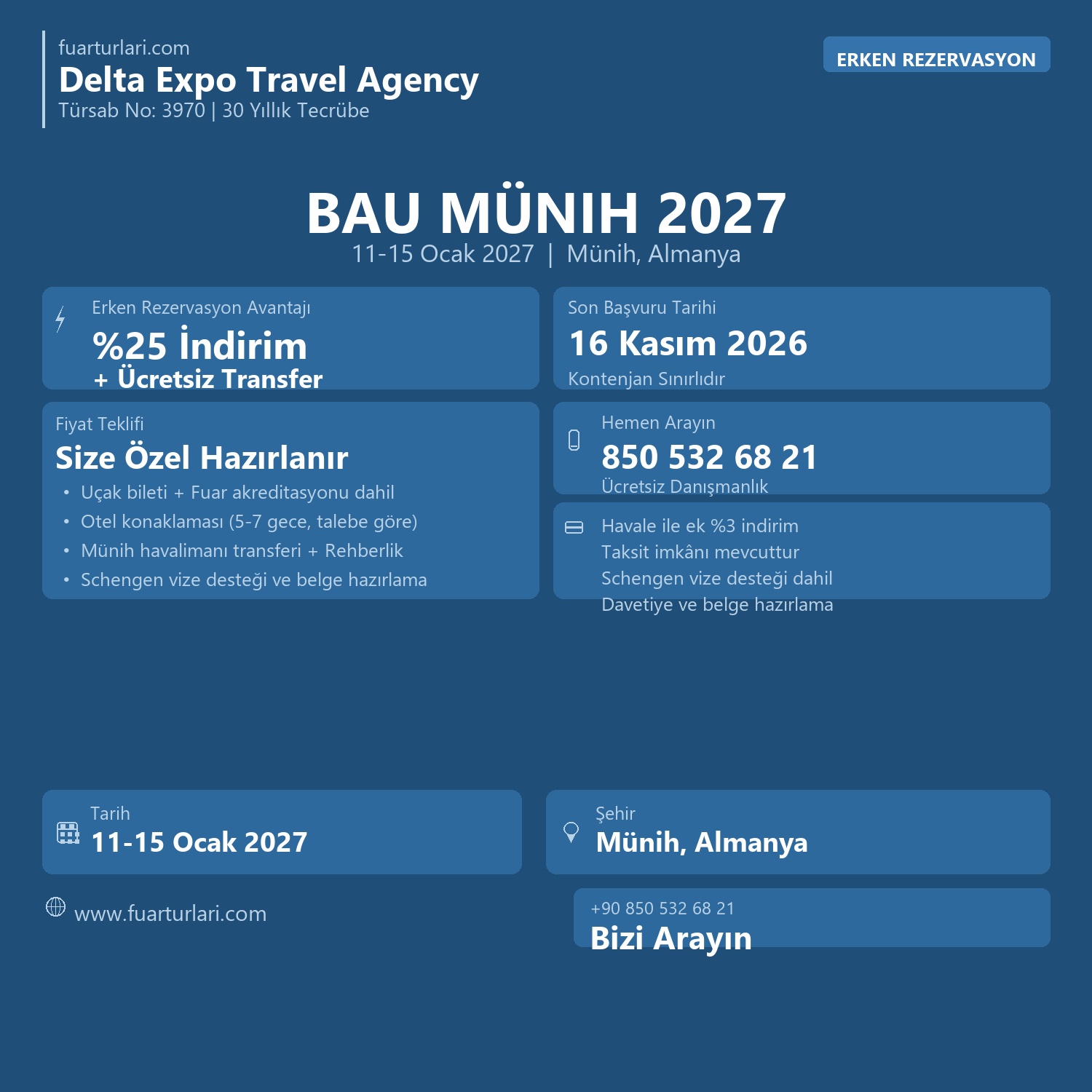 BAU Münih 2027 - Fuar Salonu