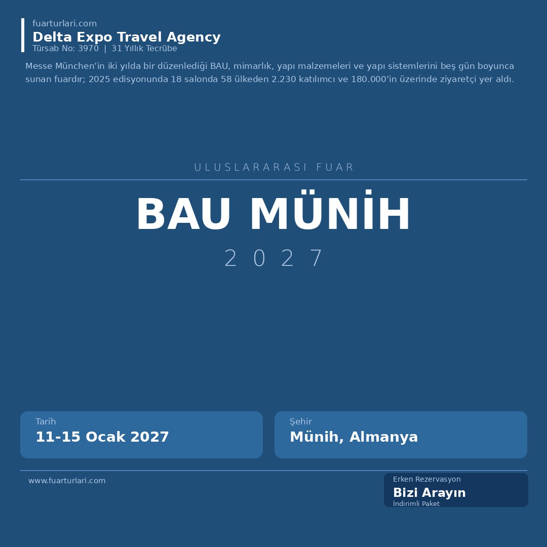 BAU Münih 2027 - Fuar Salonu