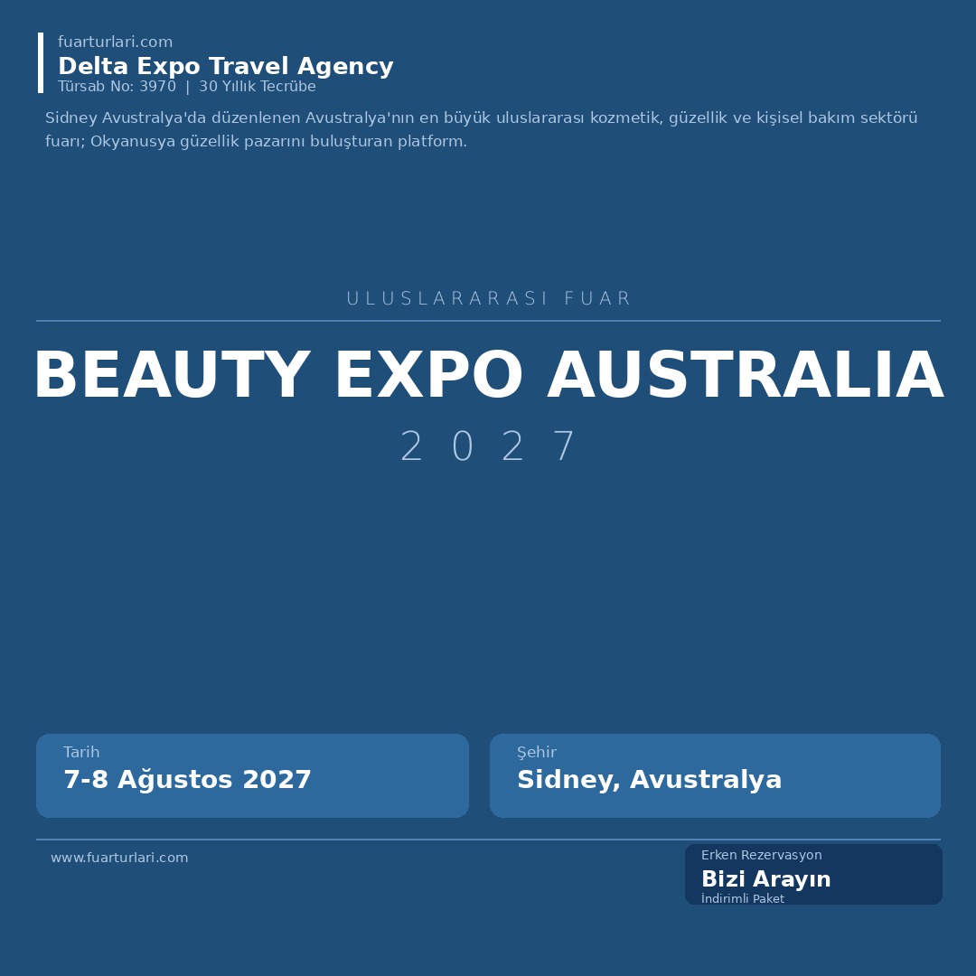 Beauty Expo Australia 2027 - Fuar Salonu