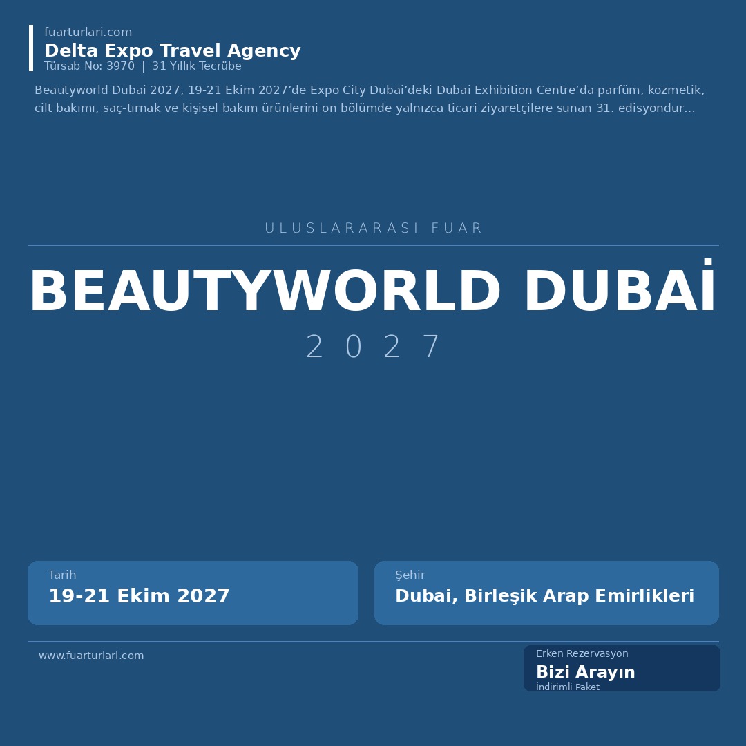 Beautyworld Dubai 2027 - Fuar Salonu