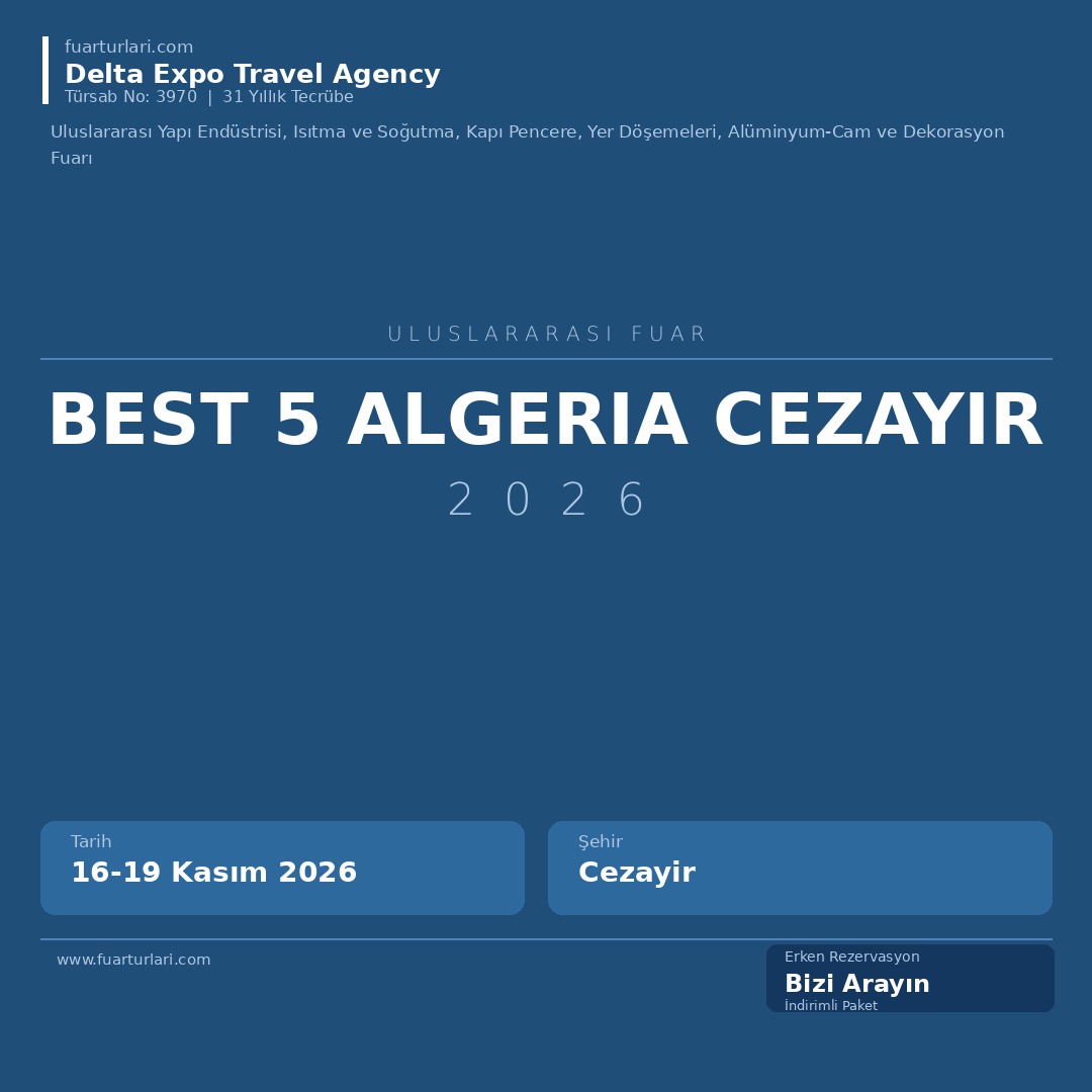Best 5 Algeria Cezayir 2026 - Fuar Salonu