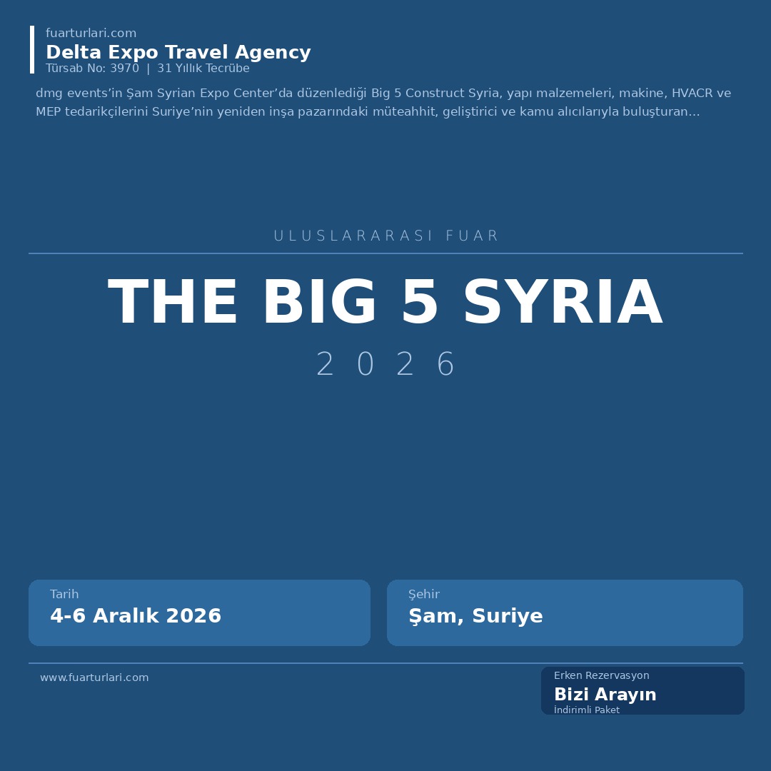 The Big 5 Syria 2026 - Fuar Salonu
