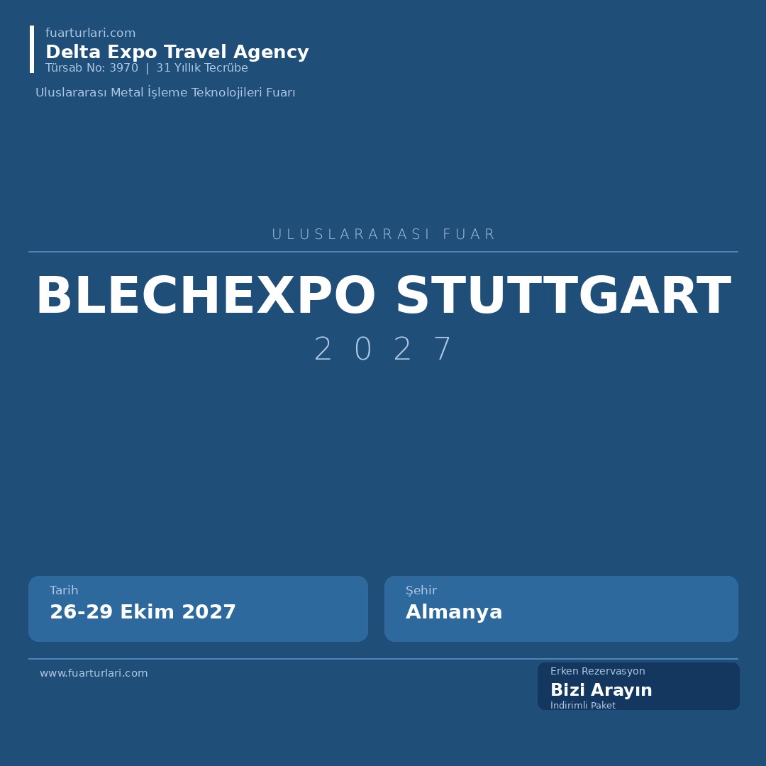 Blechexpo Stuttgart 2027 - Fuar Salonu
