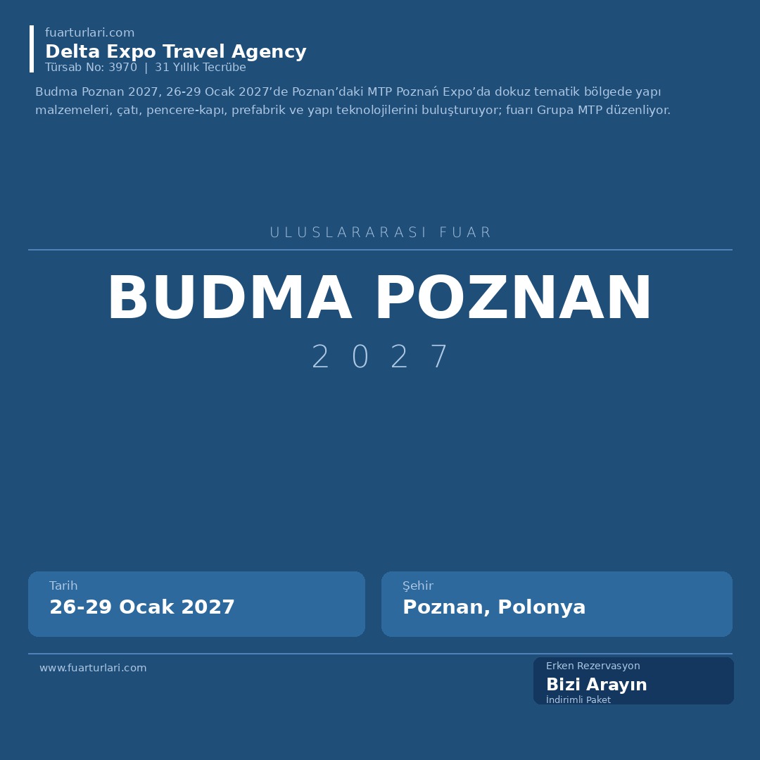 Budma Poznan 2027 - Fuar Salonu