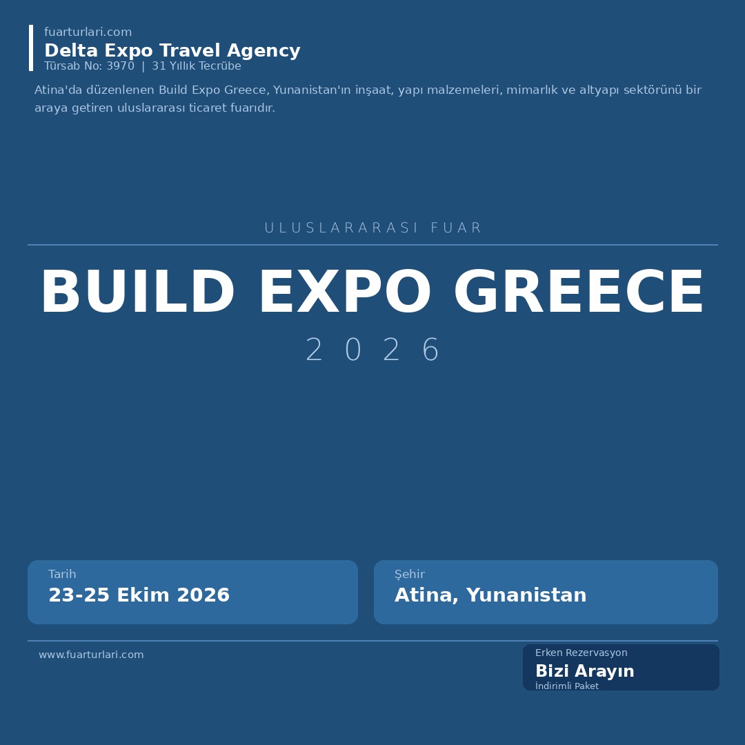 Build Expo Greece 2026 - Fuar Salonu