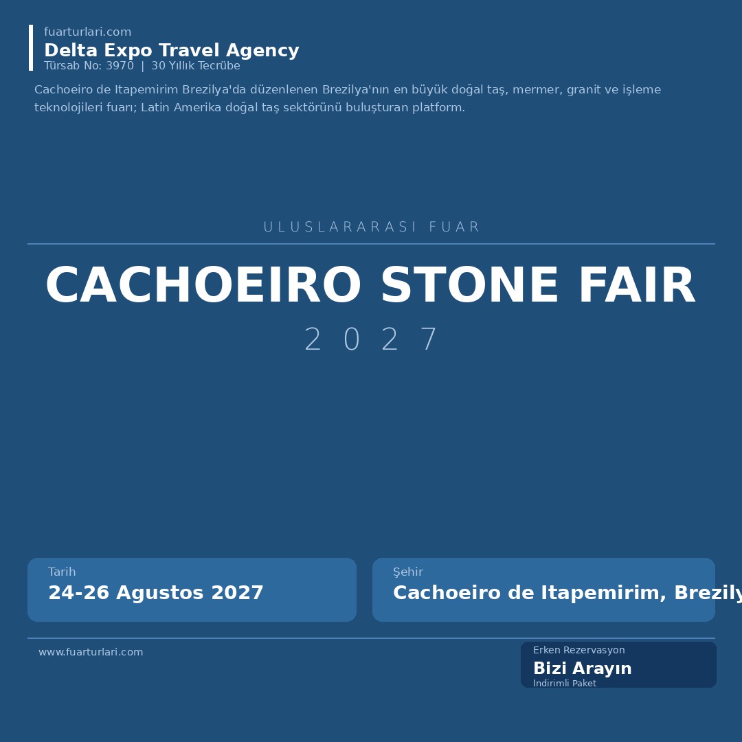 Cachoeiro Stone Fair 2027 - Fuar Salonu