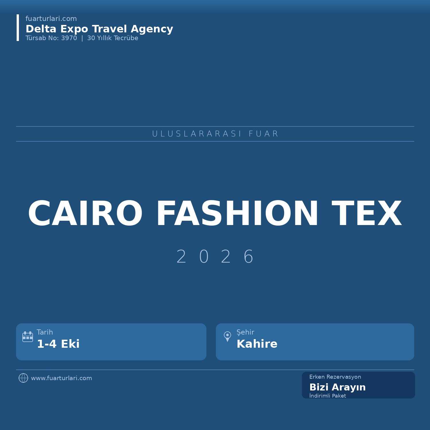Cairo Fashion Tex 2026 - Fuar Salonu