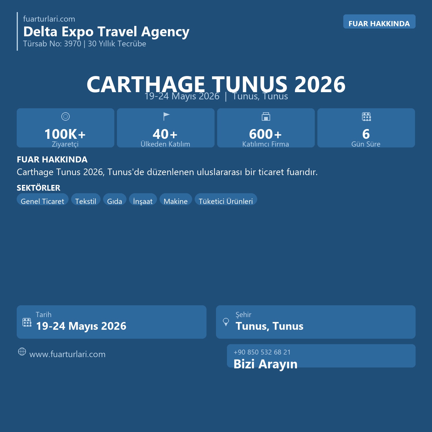Carthage Tunus 2026 - Fuar Salonu
