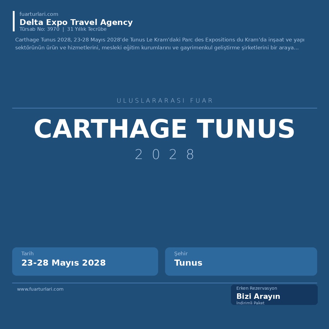 Carthage Tunus 2028 - Fuar Salonu