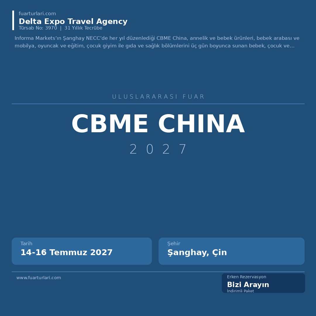 CBME China 2027 - Fuar Salonu