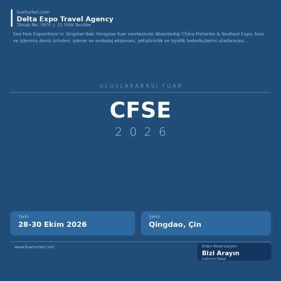 CFSE 2026 - Fuar Salonu