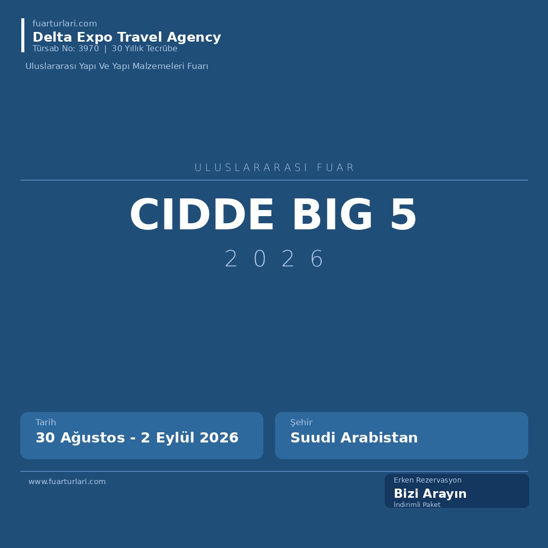 Cidde Big 5 2026 - Fuar Salonu