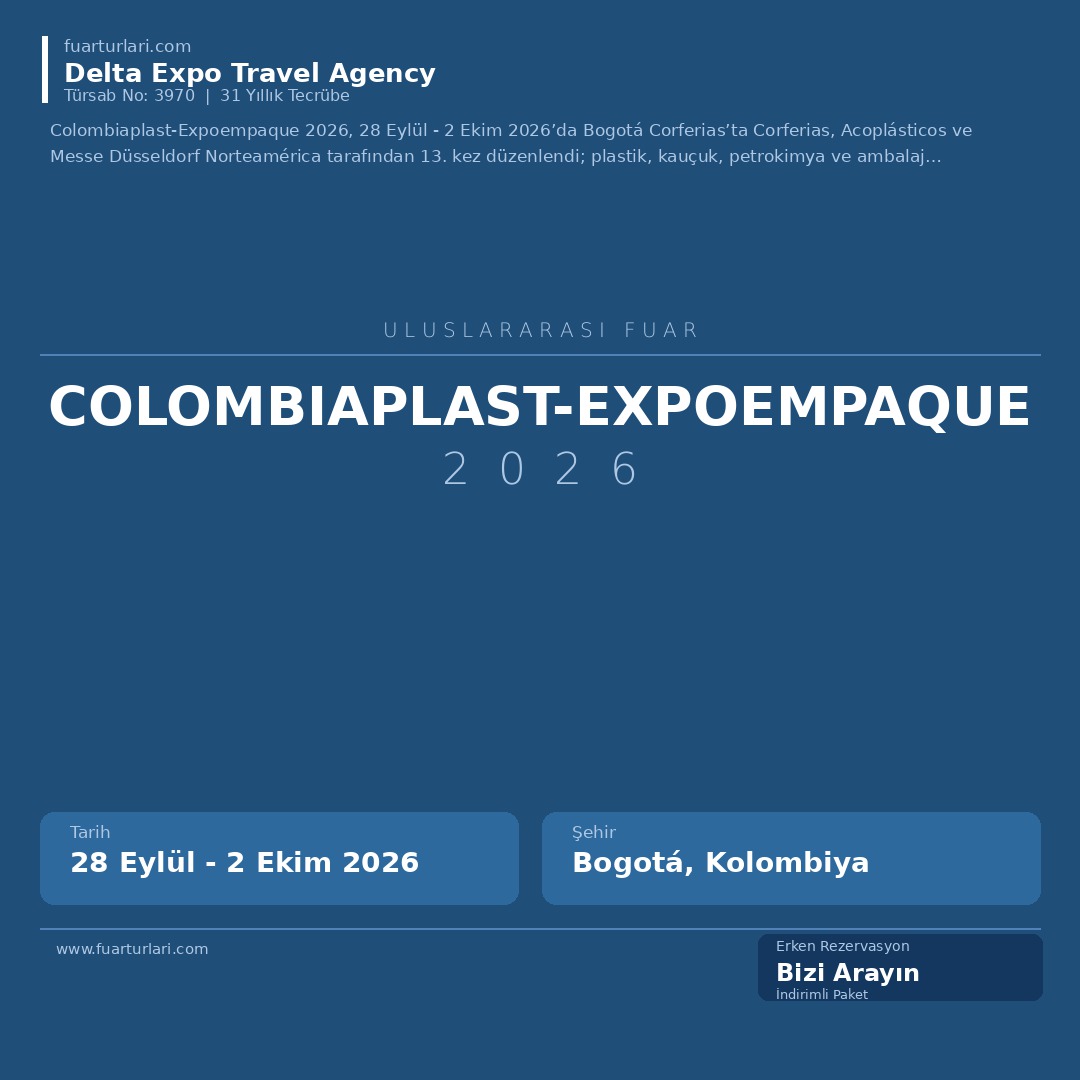 Colombiaplast-Expoempaque 2026 - Fuar Salonu