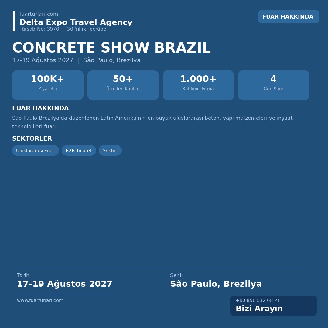 Concrete Show Brazil 2027 - Fuar Salonu