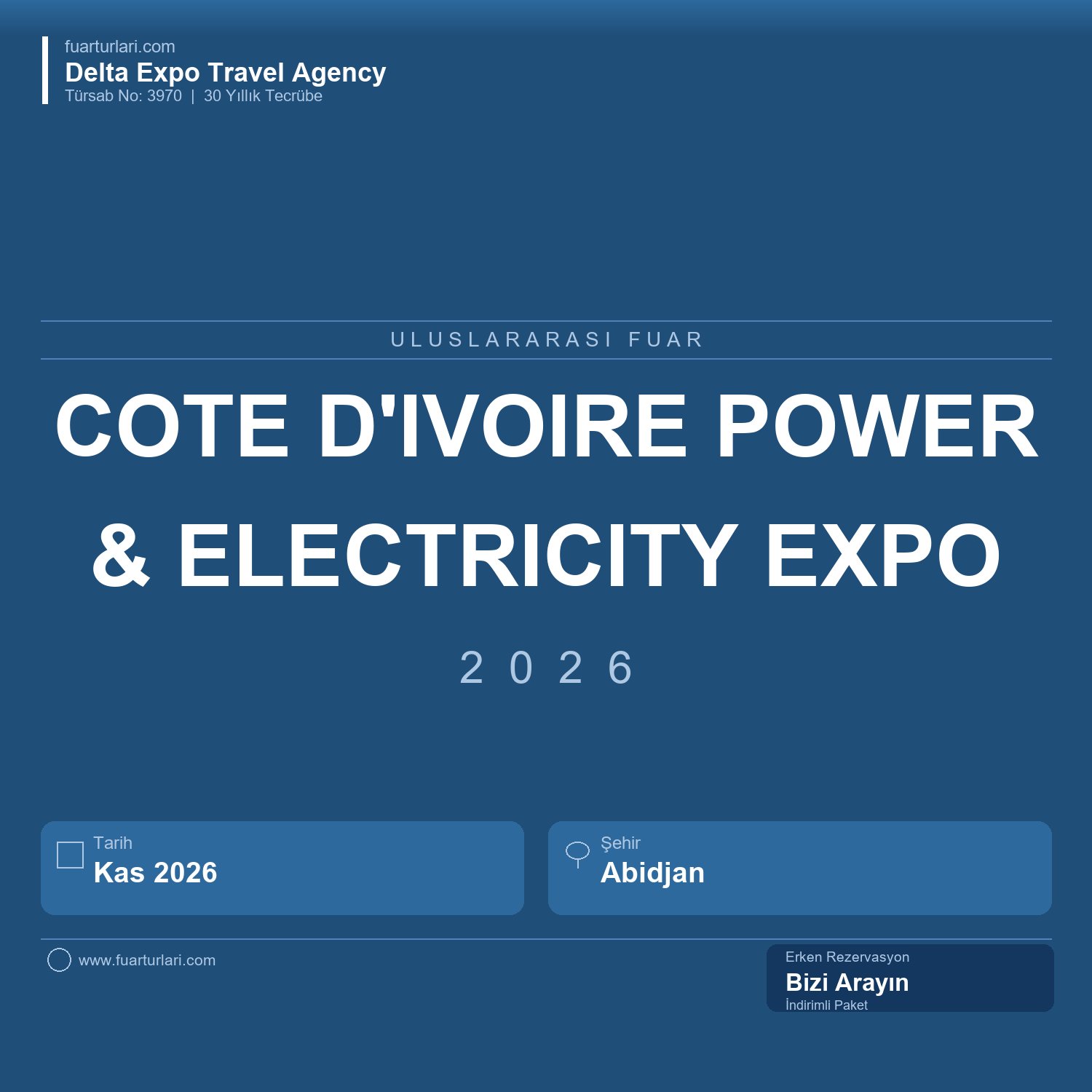 Cote d'Ivoire Power & Electricity Expo 2026 - Fuar Salonu