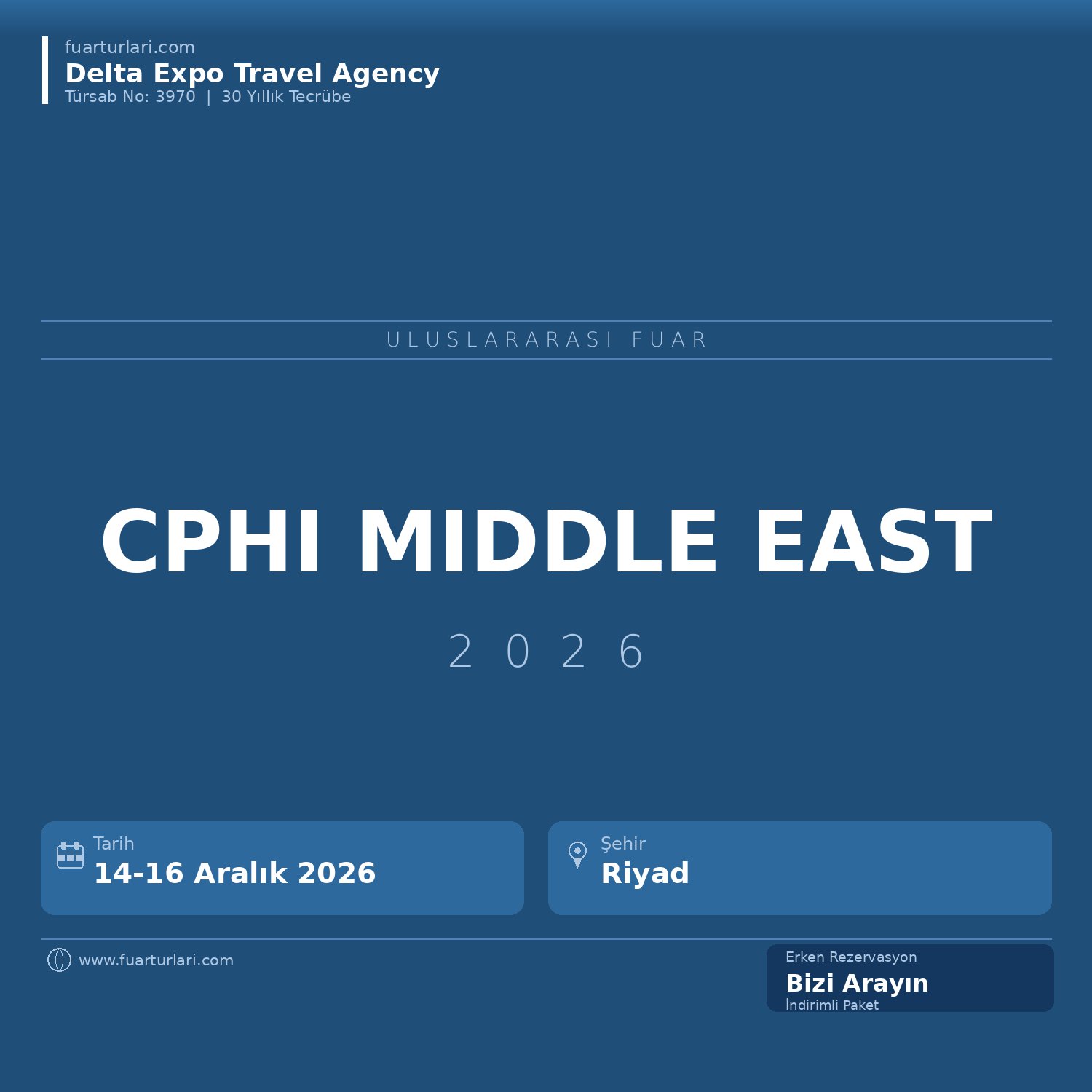 CPHI Middle East 2026 - Fuar Salonu