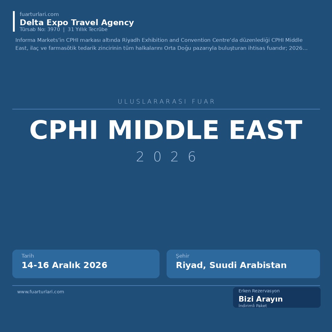 CPHI Middle East 2026 - Fuar Salonu