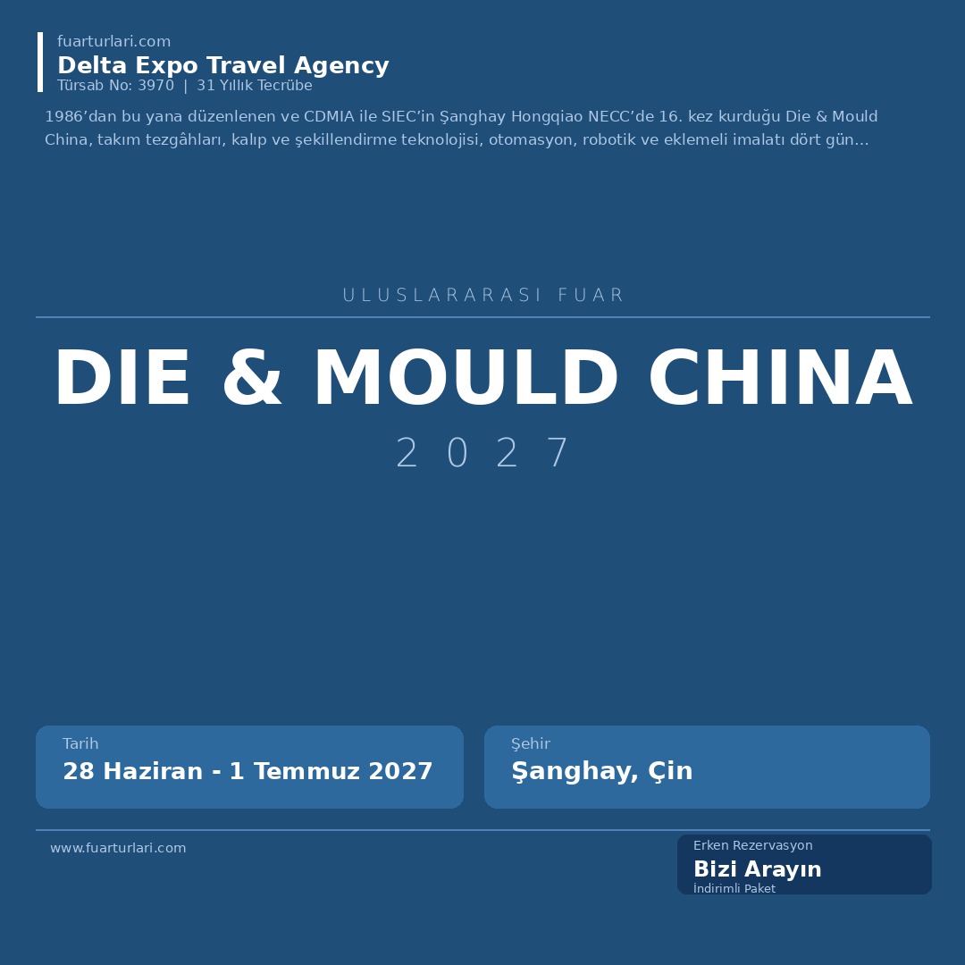 Die & Mould China 2027 - Fuar Salonu